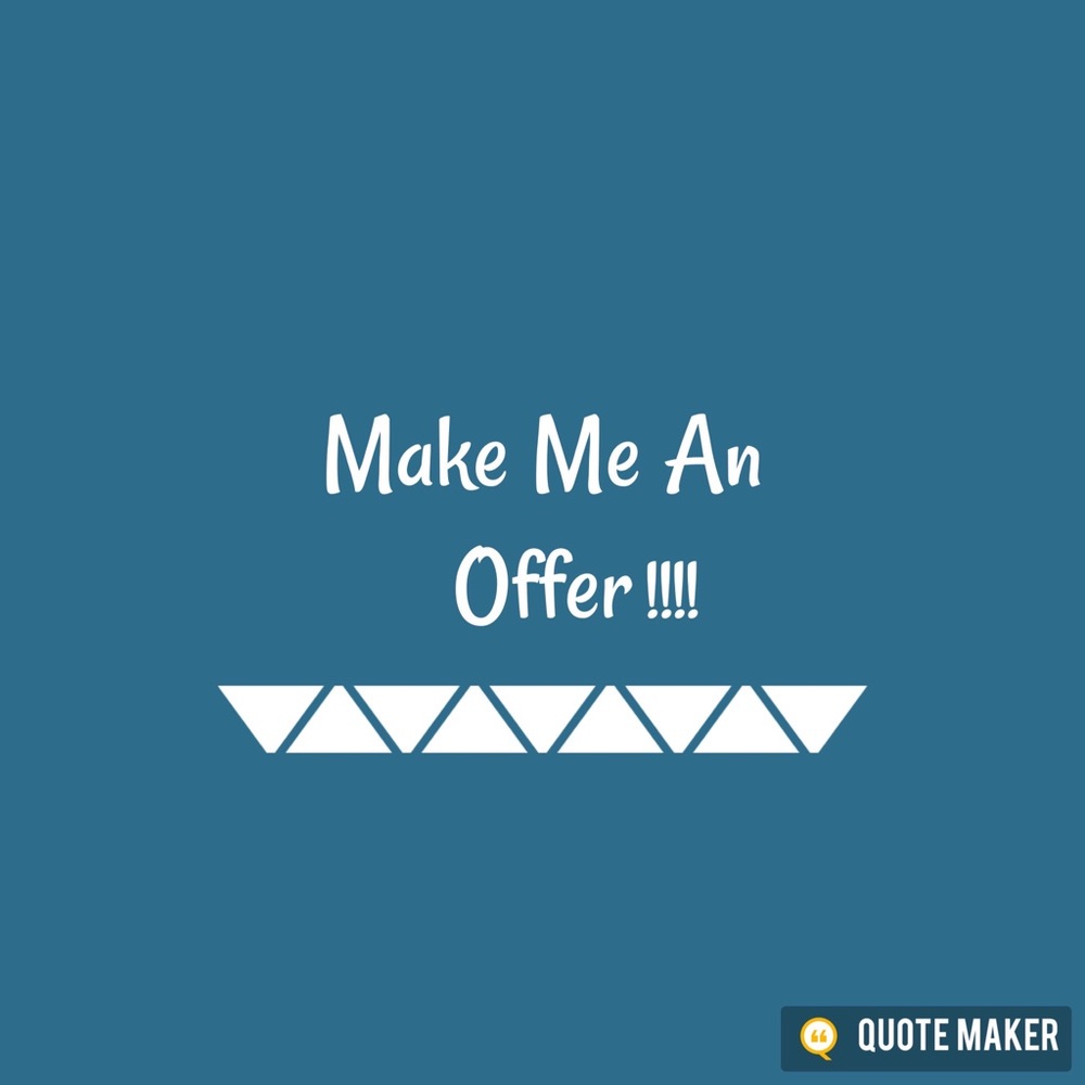 Very open to offers, whatever you deem as fair 💁🏻‍♀️